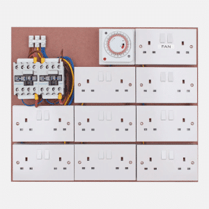 MDF Contactor Board (2 Aux Sockets) - Hydroponic Centre