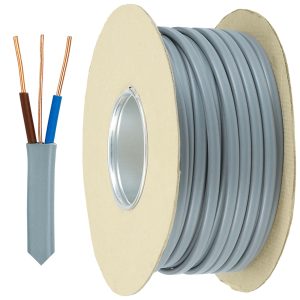 Grey Twin & Earth Electrical Wiring Cable Reel