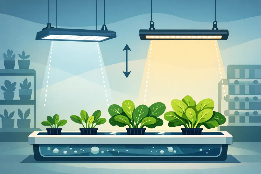 Hydroponic Lighting Distance Guide