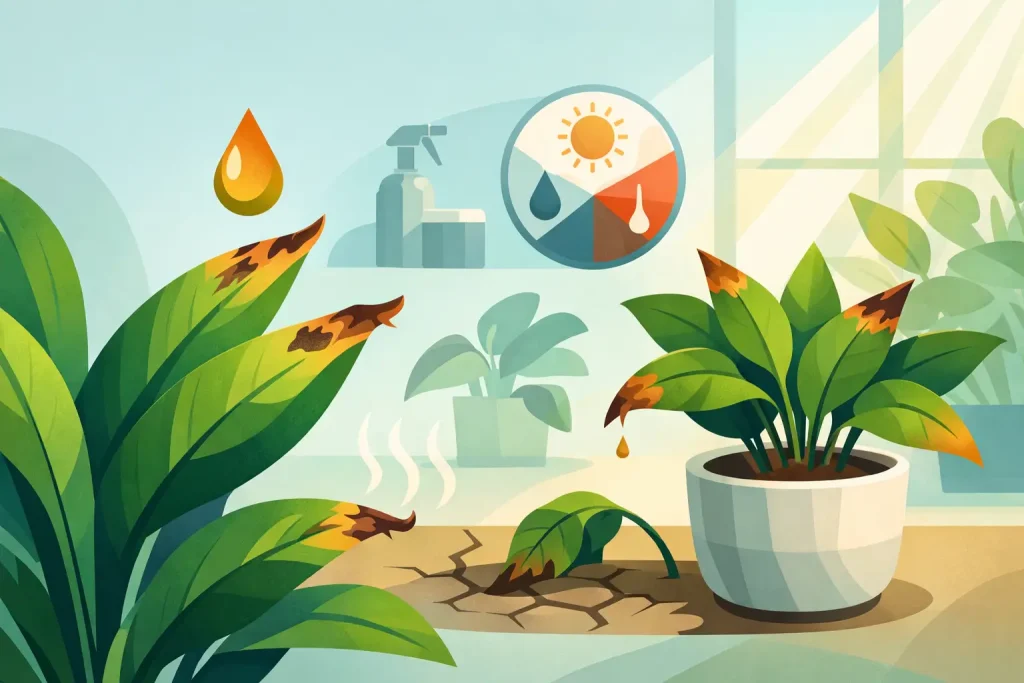 Why Are Leaf Tips Burning on Indoor Plants?