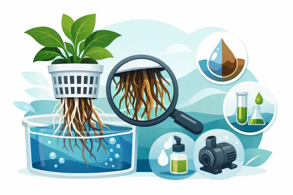 Why Are Hydro Roots Brown? Causes and Fixes