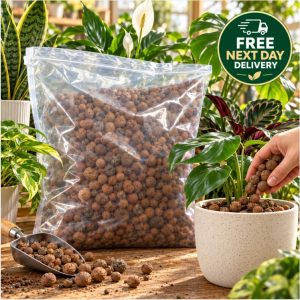 Clay Pebbles 8–16 mm – LECA Expanded Clay Growing Media for Houseplants, Hydroponics, Orchids and Terrariums